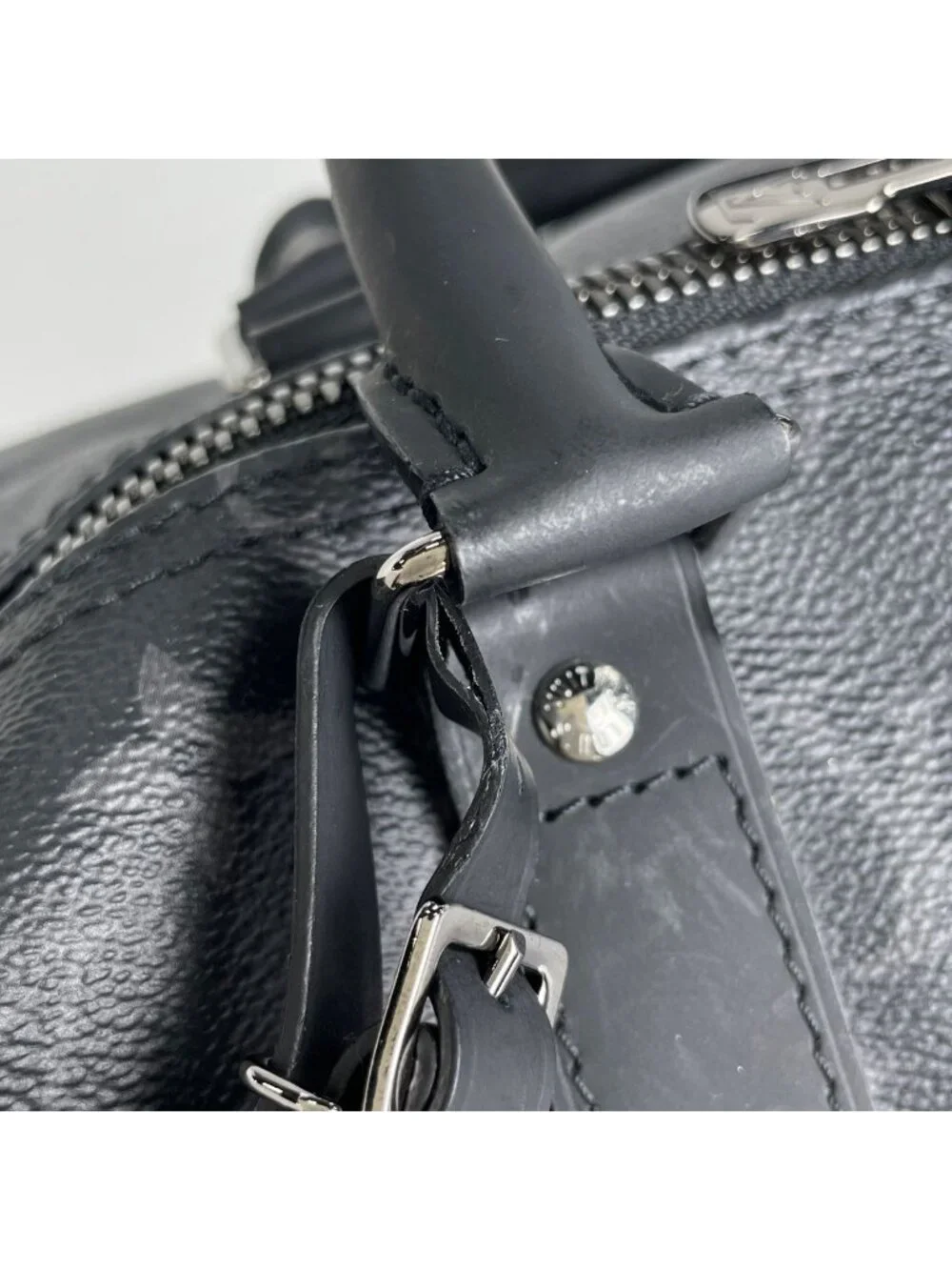 Louis Vuitton Keepall Bandouliere 50 2-Way Split Boston Bag Monogram Eclipse